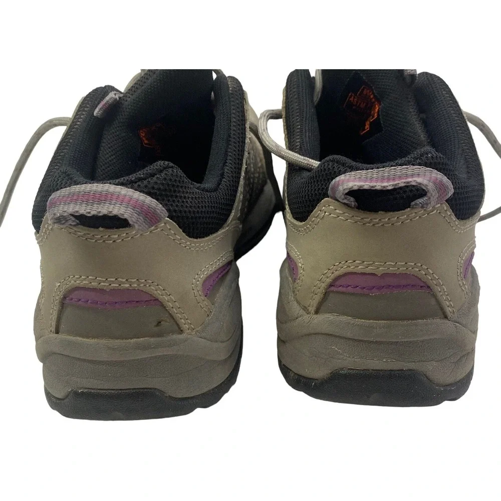 WORX Women Steel Toe Shoes Size 7 Gray Purple Red‎ Work Hiking Sneakers